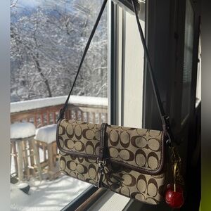 SOLD Coach Y2K Signature Demi Clip Flap Purse